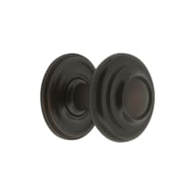 Circulaire 1-3/8” Solid Brass Stepped Mushroom Cabinet Knob with Georgetown Rosette