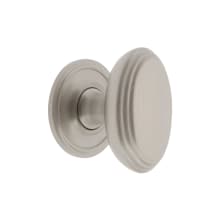 Anneau 1-3/4" Solid Brass Flat Oval Cabinet Knob with Georgetown Rosette