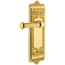 Windsor Solid Brass Rose Right Handed Passage Door Lever Set with Georgetown Lever and 2-3/8" Backset