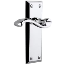 Fifth Avenue Solid Brass Left Handed Passage Set with Portofino Lever and 2-3/8" Backset