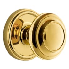 Georgetown Solid Brass Rose Privacy Door Knob Set with Circulaire Knob and 2-3/8" Backset