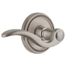 Soleil Solid Brass Right Handed Passage Door Lever Set with Bellagio Lever and 2-3/8" Backset