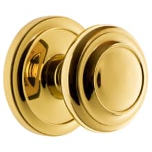 Circulaire Solid Brass Rose Passage Door Knob Set with Circulaire Knob and 2-3/8" Backset