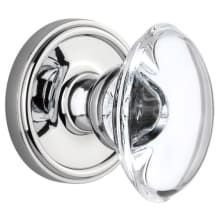 Georgetown Solid Brass Rose Single Dummy Knob with Provence Crystal Knob