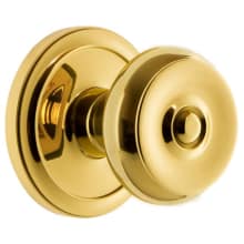 Circulaire Solid Brass Rose Dummy Door Knob Set with Bouton Knob