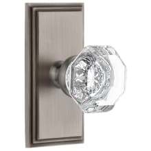 Non-Turning One-Side Dummy Door Chambord Crystal Knob with Carre Solid Brass Rose