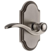 Arc Solid Brass Right Handed Passage Door Lever Set with Bellagio Lever and 2-3/8" Backset