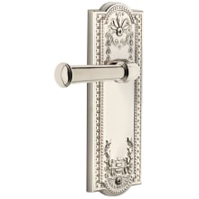 Parthenon Solid Brass Rose Right Handed Passage Door Lever Set with Georgetown Lever and 2-3/4" Backset