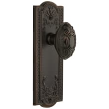 Parthenon Solid Brass Rose Passage Door Knob Set with Grande Victorian Knob and 2-3/4" Backset