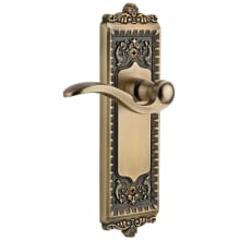 Windsor Solid Brass Rose Right Handed Passage Door Lever Set with Bellagio Lever and 2-3/4" Backset