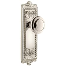 Windsor Solid Brass Rose Passage Door Knob Set with Circulaire Knob and 2-3/4" Backset