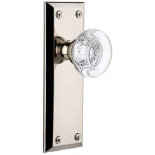 Fifth Avenue Solid Brass Rose Privacy Door Knob Set with Bordeaux Crystal Knob and 2-3/4" Backset