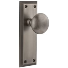 Fifth Avenue Solid Brass Privacy Door Knob Set with Fifth Avenue Knob and 2-3/4" Backset