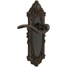 Grande Victorian Solid Brass Rose Right Handed Privacy Door Lever Set with Bellagio Lever and 2-3/4" Backset