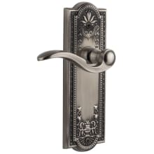 Parthenon Solid Brass Rose Right Handed Privacy Door Lever Set with Bellagio Lever and 2-3/4" Backset