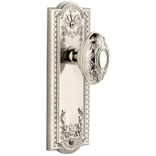 Parthenon Solid Brass Rose Privacy Door Knob Set with Grande Victorian Knob and 2-3/4" Backset