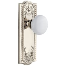 Parthenon Solid Brass Rose Privacy Door Knob Set with Hyde Park Knob and 2-3/4" Backset