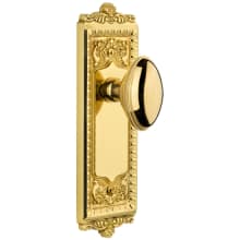 Windsor Solid Brass Rose Privacy Door Knob Set with Eden Prairie Knob and 2-3/4" Backset