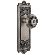 Windsor Solid Brass Rose Privacy Door Knob Set with Parthenon Knob and 2-3/4" Backset