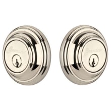 Georgetown Solid Brass Rose Keyed Entry Double Cylinder Deadbolt with 2-3/4" Backset