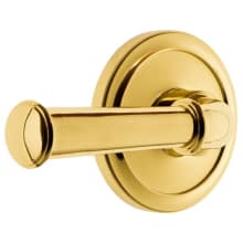 Circulaire Solid Brass Rose Right Handed Passage Door Lever Set with Georgetown Lever and 2-3/8" Backset
