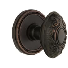 Soleil Solid Brass Privacy Door Knob Set with Grande Victorian Knob and 2-3/4" Backset