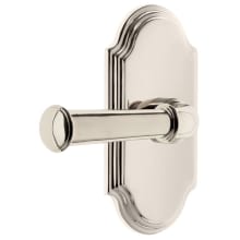Arc Solid Brass Right Handed Passage Door Lever Set with Georgetown Lever and 2-3/8" Backset