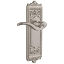 Windsor Solid Brass Rose Right Handed Privacy Door Lever Set with Bellagio Lever and 2-3/8" Backset