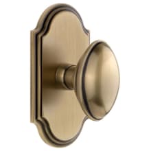 Arc Solid Brass Privacy Door Knob Set with Eden Prairie Knob and 2-3/4" Backset