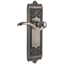Windsor Solid Brass Rose Right Handed Passage Door Lever Set with Bellagio Lever and 2-3/8" Backset