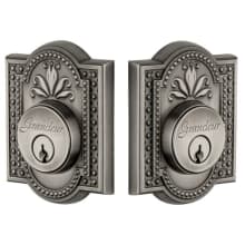 Parthenon Solid Brass Rose Double Cylinder Keyed Entry Deadbolt with 2-3/8" Backset
