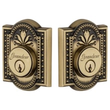 Parthenon Solid Brass Rose Double Cylinder Keyed Entry Deadbolt with 2-3/8" Backset