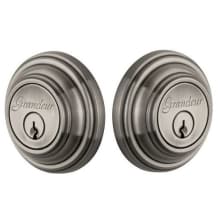Georgetown Solid Brass Rose Keyed Entry Double Cylinder Deadbolt with 2-3/8" Backset