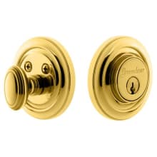 Circulaire Solid Brass Rose Single Cylinder Deadbolt with 2-3/8" Backset
