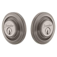 Circulaire Solid Brass Rose Double Cylinder Deadbolt with 2-3/4" Backset