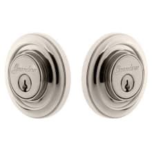 Circulaire Solid Brass Rose Double Cylinder Deadbolt with 2-3/4" Backset