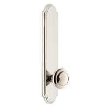 Arc Solid Brass Tall Plate Rose Passage Door Knob Set with Circulaire Knob and 2-3/4" Backset