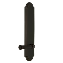 Arc Solid Brass Tall Plate Rose Right Handed Passage Door Lever Set with Georgetown Lever and 2-3/4" Backset