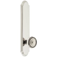 Arc Solid Brass Tall Plate Rose Single Dummy Door Knob with Soleil Knob