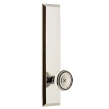 Fifth Avenue Solid Brass Tall Plate Single Dummy Door Knob with Soleil Knob