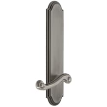 Arc Solid Brass Tall Plate Rose Right Handed Dummy Door Lever with Newport Lever