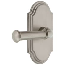 Arc Solid Brass Left Handed Passage Set with Georgetown Lever and 2-3/4" Backset