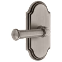 Arc Solid Brass Left Handed Passage Set with Georgetown Lever and 2-3/8" Backset