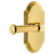 Arc Solid Brass Left Handed Privacy Set with Georgetown Lever and 2-3/4" Backset