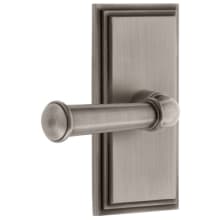 Carre Solid Brass Left Handed Passage Set with Georgetown Lever and 2-3/8" Backset