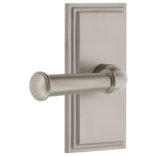 Carre Solid Brass Left Handed Privacy Set with Georgetown Lever and 2-3/4" Backset