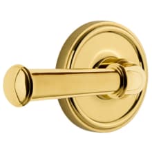 Georgetown Solid Brass Left Handed Privacy Set with Georgetown Lever and 2-3/4" Backset