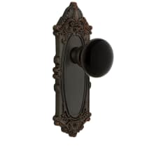 Grande Victorian Solid Brass Rose Passage Door Knob Set with Coventry Knob and 2-3/8" Backset