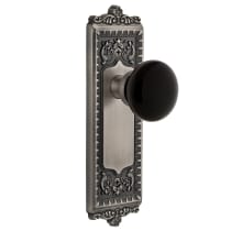 Windsor Solid Brass Rose Passage Door Knob Set with Coventry Knob and 2-3/8" Backset