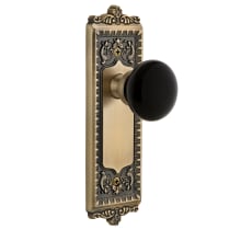 Windsor Solid Brass Rose Passage Door Knob Set with Coventry Knob and 2-3/4" Backset